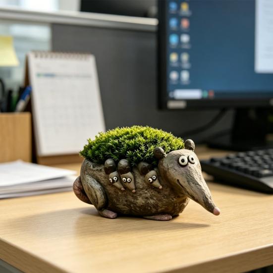Small Animal Planter Pot Cartoon Frog/Crocodile/Dog Flower Pot Cute Decorative Cactus Pot for Home Office Desk Garden Decor