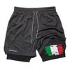 Camouflage Italy Flag Muay Thai Kick Boxing Shorts Men Women Unisex Casual Sportswear Double Layer Quick Dry Training Sport Gym Fitness Workout