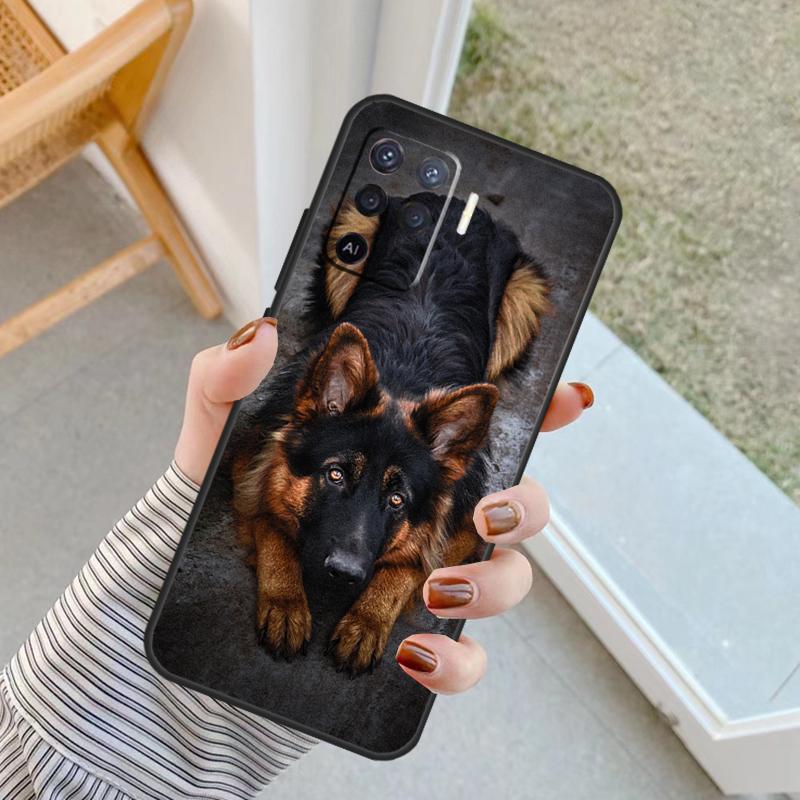 

German Shepherd Dog Case For Oppo A76 A16 A96 A17 A18 A60 A80 A40 A38 A58 A78 A98 A94 A74 A54 A15 A57 A77 A5 Pro OPPO A5 Pro 5G