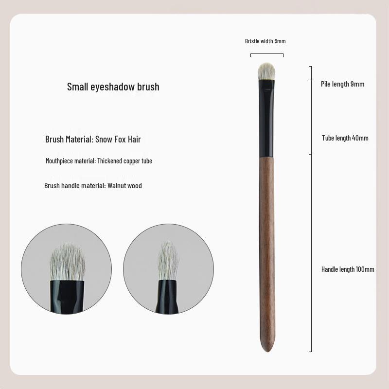 Phoenix Hall Bamboo Makeup Brush Set - Includes Small & Large Animal Hair Eyeshadow Brushes, Snow Fox Hair for Blending Detail.