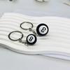 DIY Resin Jewelry Black Billiard Table Keychain Charms