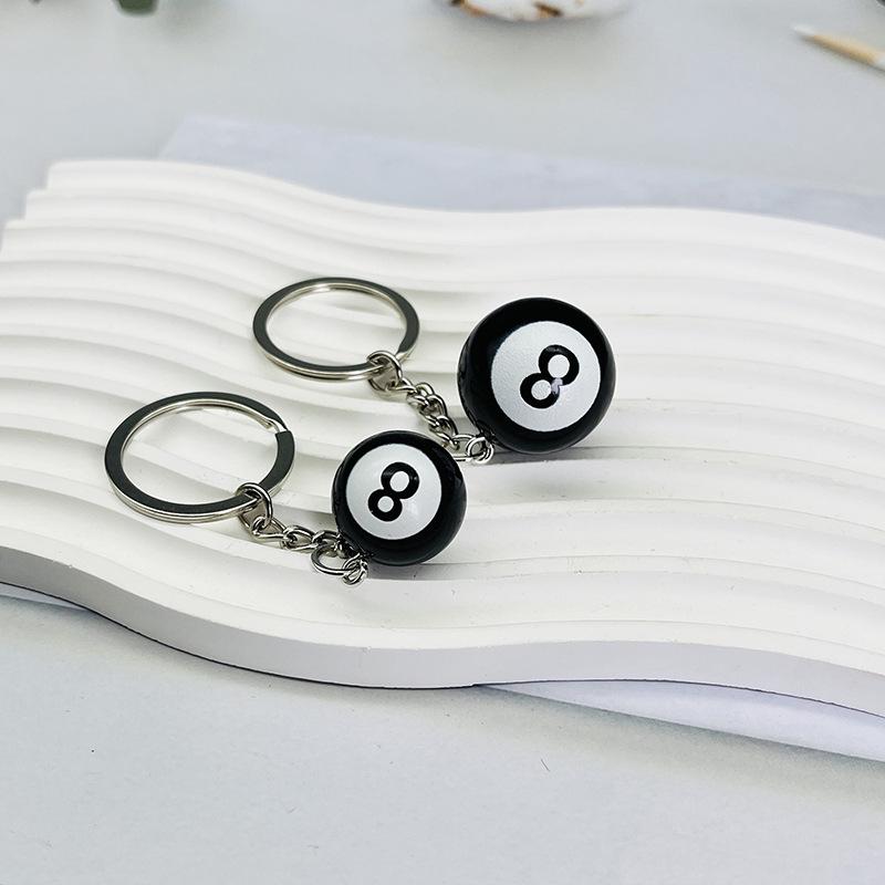 DIY Resin Jewelry Black Billiard Table Keychain Charms