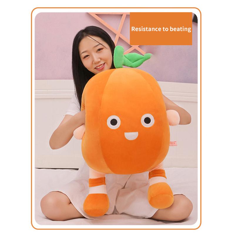 Orange Doll Plush Toy Happy Fruit Plush Pillow Soft Stuffed Food Plushie Kids Gift