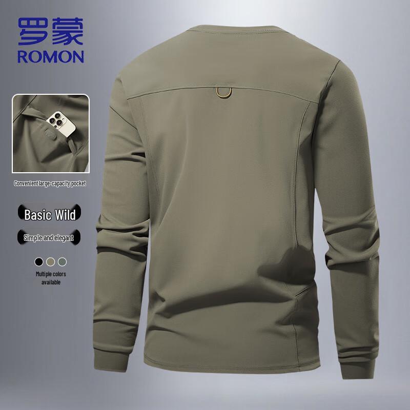 ROMON Men's Slim Fit Anti-Static Crewneck Sweatshirt