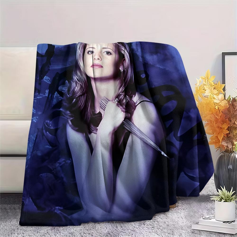 Buffy the Vampire Slayer,pattern Flannel Blanket, High Quality Comfortable for All Seasons, Home Decor, Warmth and Comfort, Perfect for Gifts.