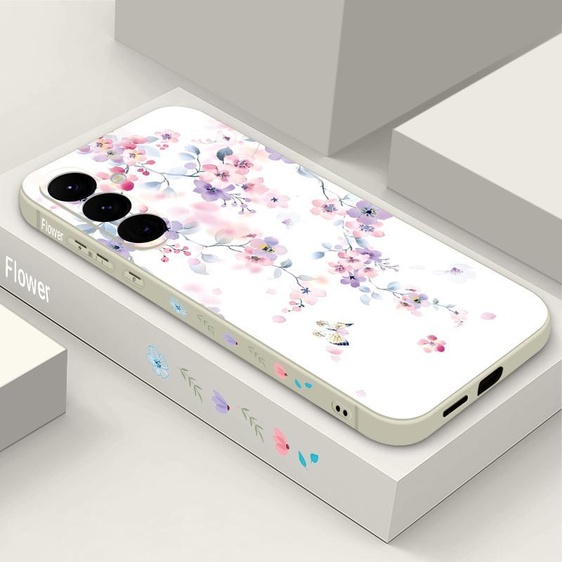 Little Flower Pattern Phone Case For Samsung Galaxy S24 S25 FE S26 S25 S23 S22 Ultra A57 A17 A56 A16 A55 A15 A54 A36 Soft Cover