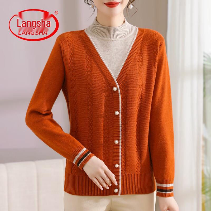 

LangSha Women s Stylish Knitted Round Neck Pullover 5XL