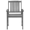 Garden Chairs with Cushions 2 pcs Grey Solid Acacia Wood