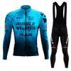 Winter Fleece Cycling Jersey Set Long Sleeve Thermal Bike Wear Men Women