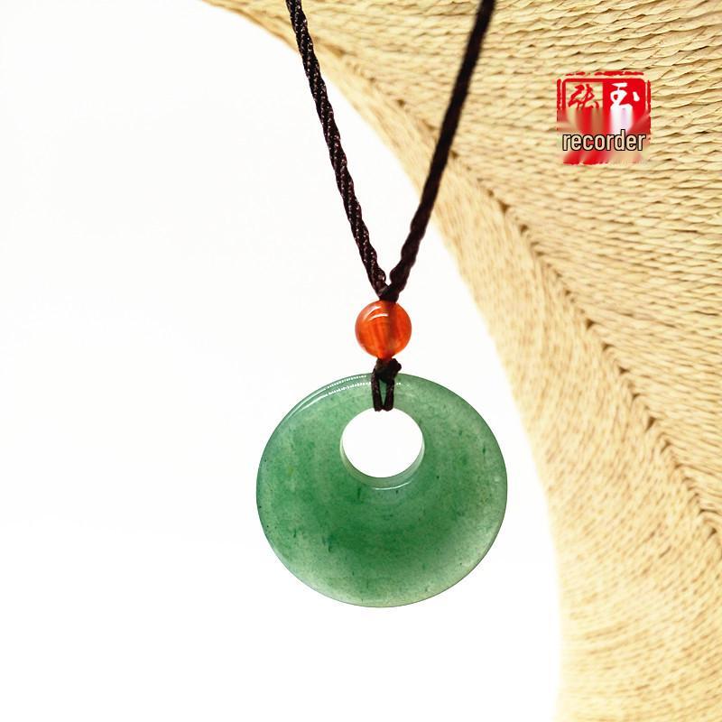 Eccentric Dongling Jade Antique Hollow Round Pendant - Princess Buckle Style