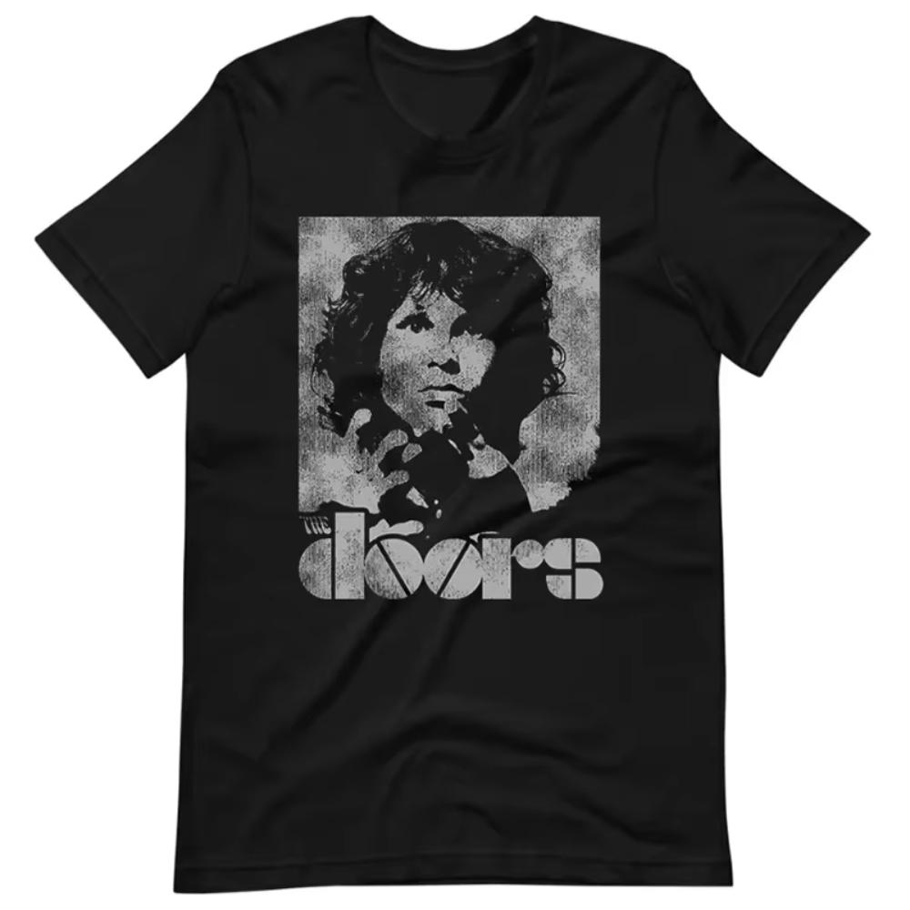 2025 Men's Summer Black Cotton Letter Landscape Printed Round Neck T-shirt Street Hip Hop High Quality Large Short Sleeve