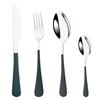4Pcs White Gold Western Dinnerware Cutlery Set Dinner Flatware Knife Fork Spoon Stainless Steel Silverware Home Tableware Set