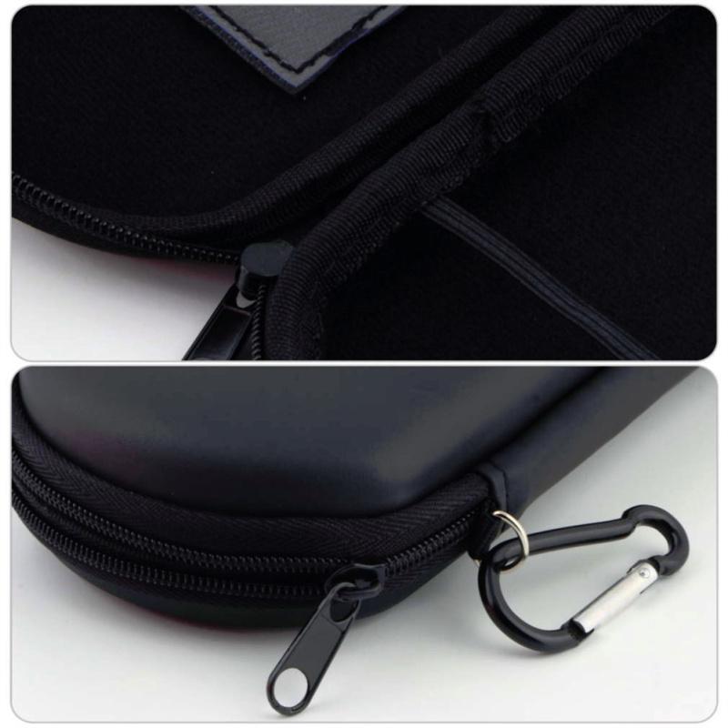 Portable Hard Zipper Storage Protective Bag With Carabiner Charger Parts Pouch Compatible For