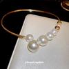 French Pearl Geometric Necklace: Chic, Statement Piece for Women