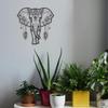 Rajukit Metal Elephant Decor – Aesthetically Pleasing African Elephant Wall Art and Bathroom Decor – Durable Animal Head Wall Décor for Home &