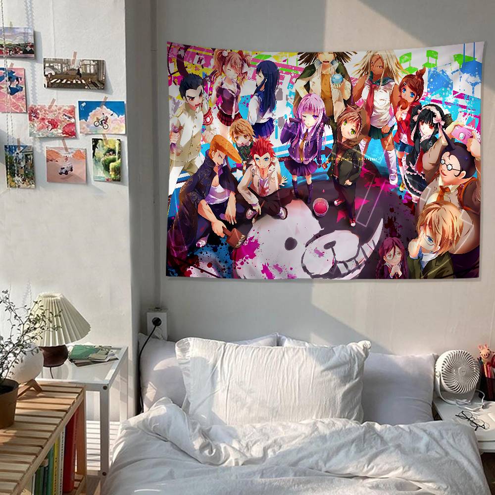 Classic Anime Danganronpa Chart Tapestry For Living Room Home Dorm Decor Art Home Decor
