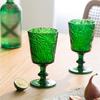 PEKJI Green Wine Glass Cocktail Glass Modern Vintage Wine Tumbler for Red and White Wine for Home bar