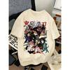 Sommer Große Größen Demon Slayer Anime Aufdruck Herren und Damen T-Shirt Lässig Eltern Kind Oberteil Mode Baumwolle Y2K Harajuku Straße