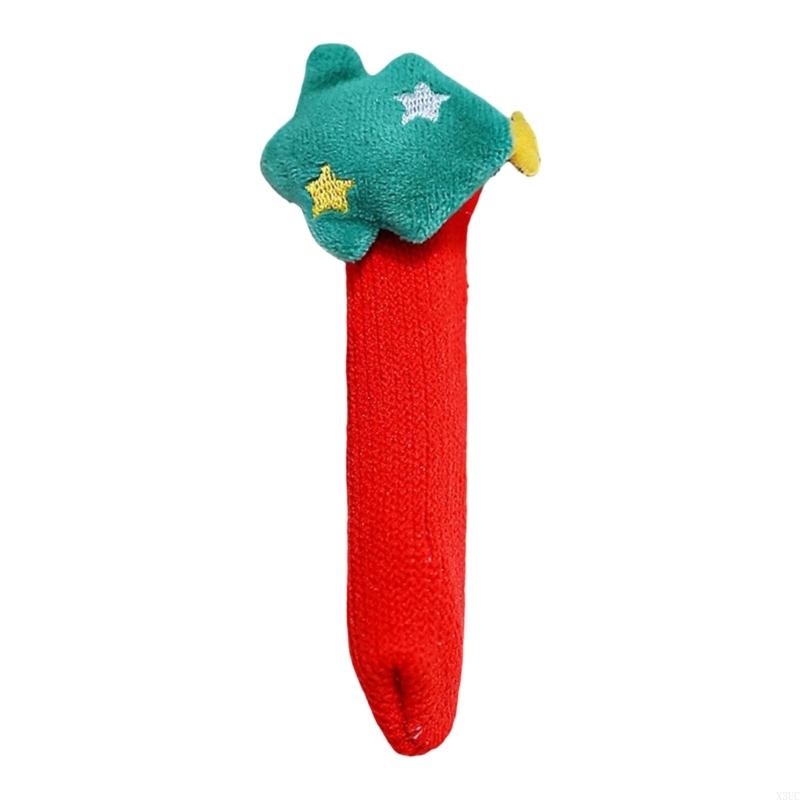 Christmas Themed Door Handle Cover Santa Decoration Efficient Plush Materials Pet Friendly Home Party Accessory X3UC