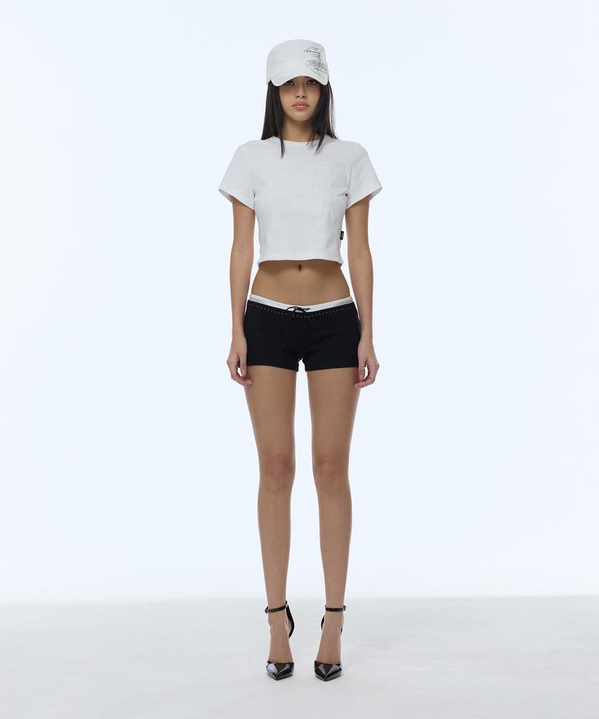 Gillaakaibeu G&R Logo Crop Top_White