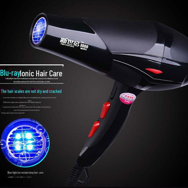 High-Power Hair Dryer with Fast Drying, Constant Temperature, and Blue Hair Care