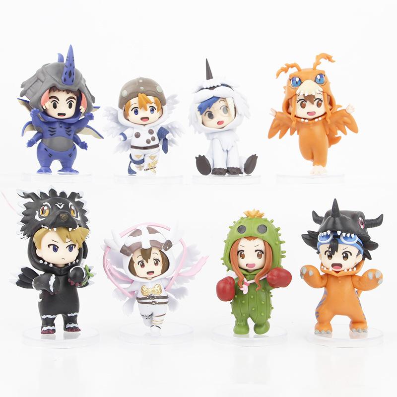 8pcs/Set Digital Monster Action Figure Toy PVC Model Doll For Fans Gift