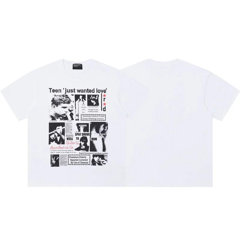 2025 Top 100% Cotton Fashion Trendy Printed Pattern T-shirt for Men and Women, High Quality Casual Large Size Widening