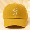 Men's Trendy Deer Head Print Baseball Cap Breathable Comfortable Adjustable Casual Hat Essential for Outdoor Sports and Travel