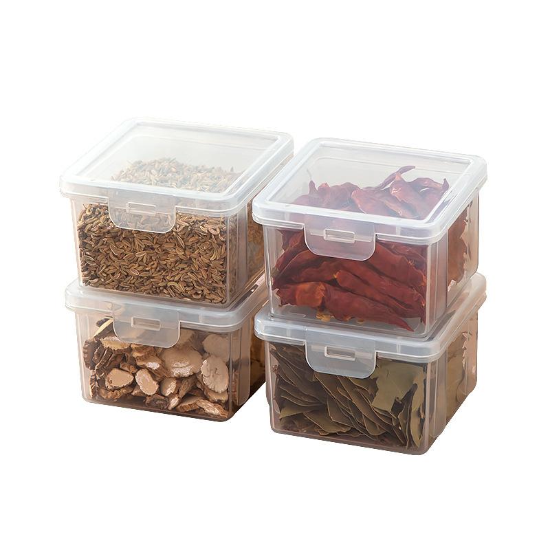 Kitchen Spice Storage Box With Lid Dried Pepper Seasoning Storage Sealed Moisture-Proof Fruit Medicinal Materials Household Packing Box
