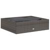 2 Piece Garden Lounge Set with Cushions Poly Rattan Gray