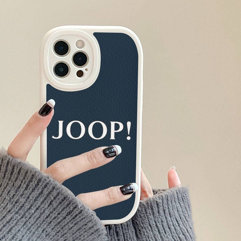J-Joops Logo Leder Handyhülle Für Iphone 16 15 14 Plus 13 12 11 Pro Max Hülle