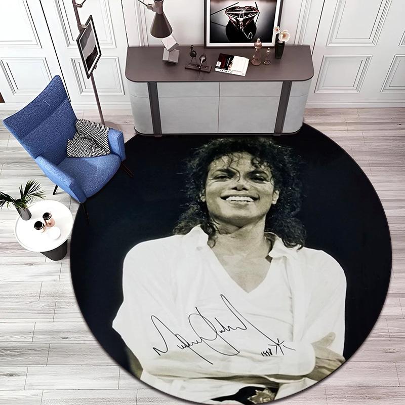 Renowned American Grammy Award Winning Singer Michael Jackson's Circular Carpet Is Soft, Home, Bedroom, Door Mat Decoration, and Non Slip Carpet F1