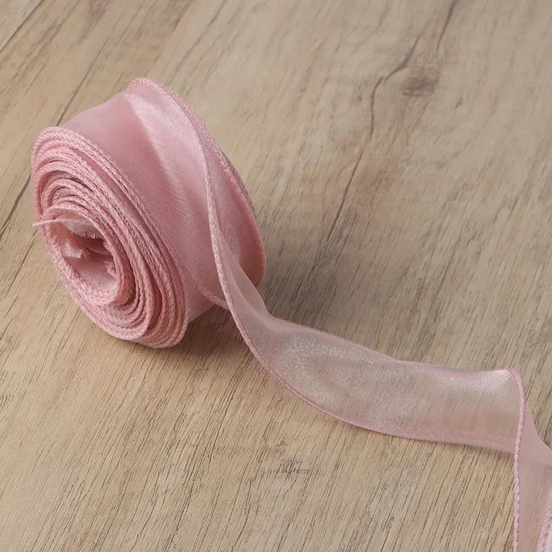 10yards Organza Ribbon Wavy Edge Fishtail Ribbon For DIY Bows Flower Bouquet Gifts Packaging Wedding Party Decor Craft Supplies