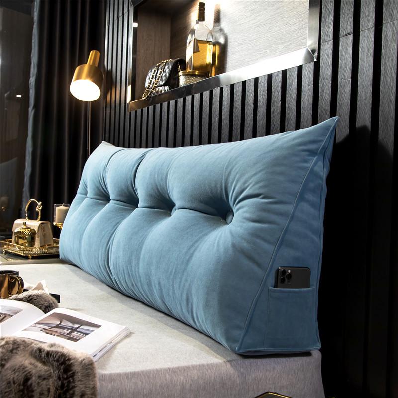 

Triangle Headboard Cushion - Large Backrest Pillow for Bed and Dormitory Tatami Style KTY 60x20x50cm
