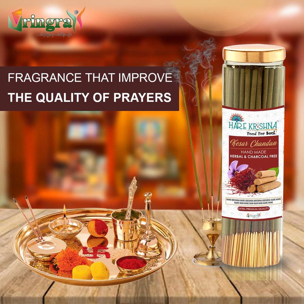 Agarbatti - Kesar Chandan Agarbatti Sticks - Agarbati - Sandelholz Agarbatti für Pooja - Räucherstäbchen 200g