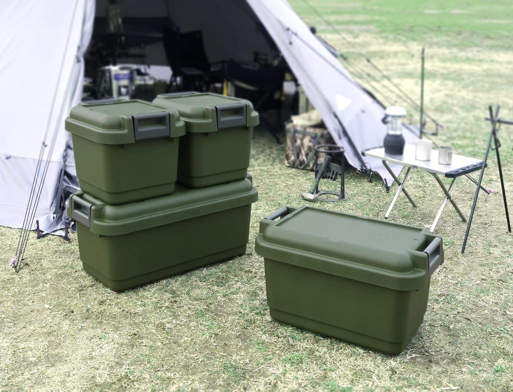 JEJ Astage Förvaring Tillverkad i Enkel Lufttät Levereras med Utomhus Camping Lastkapacitet Stapelbar Låda 33L Katastrof Bredd 44 x Djup 40 x Höjd 38 cm Låda,