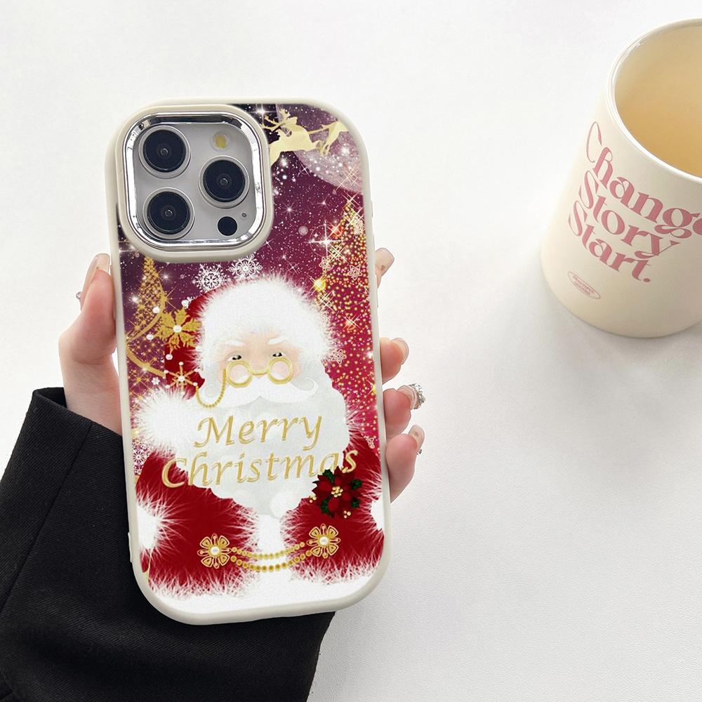 N105 рождественские и новогодние художественные мягкие чехлы для телефонов Samsung S24 — фото 13