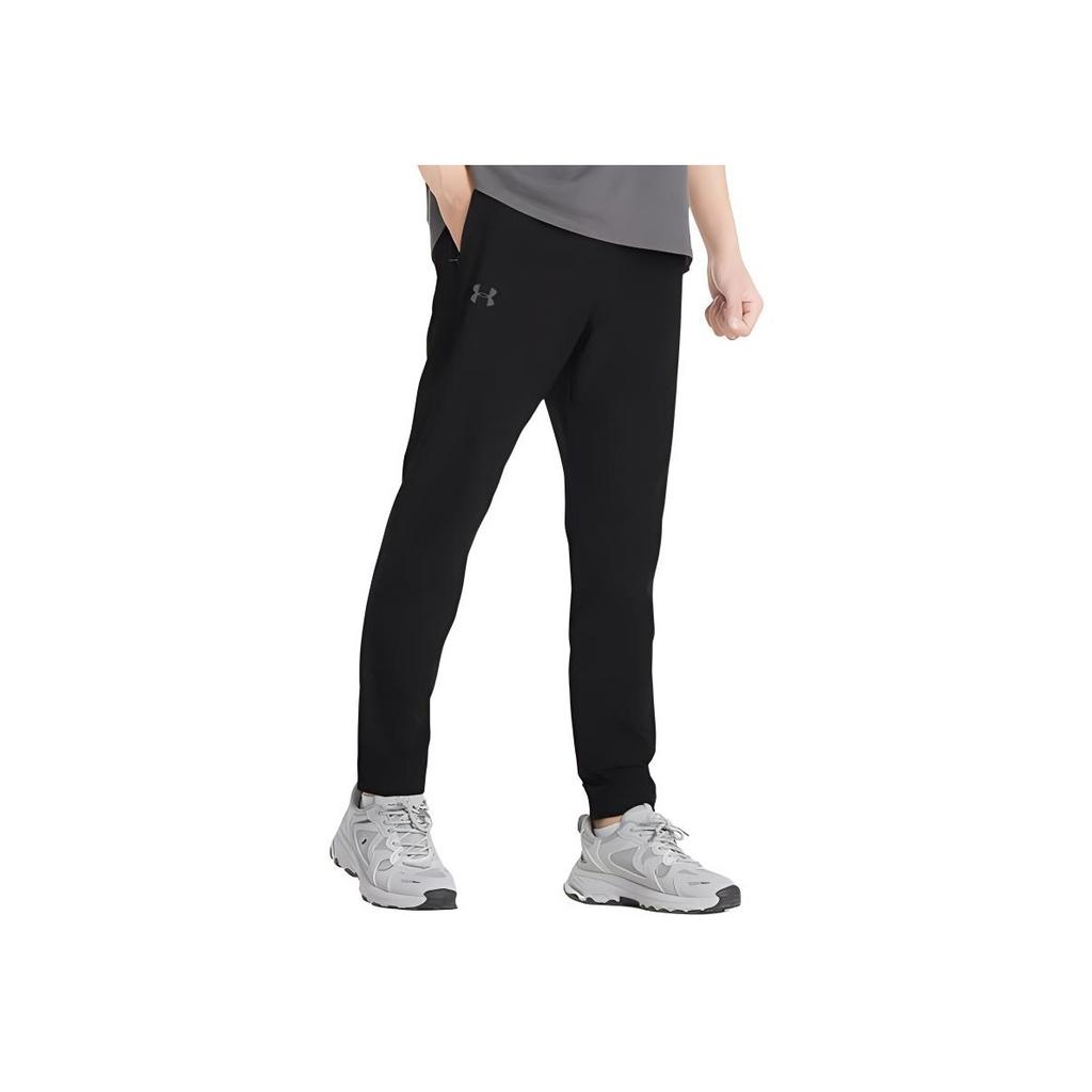 Under Armour Outdoor Woven Fleece Windproof Warm Straight Leg Casual Pants Unisex Pants Black 24600708-001