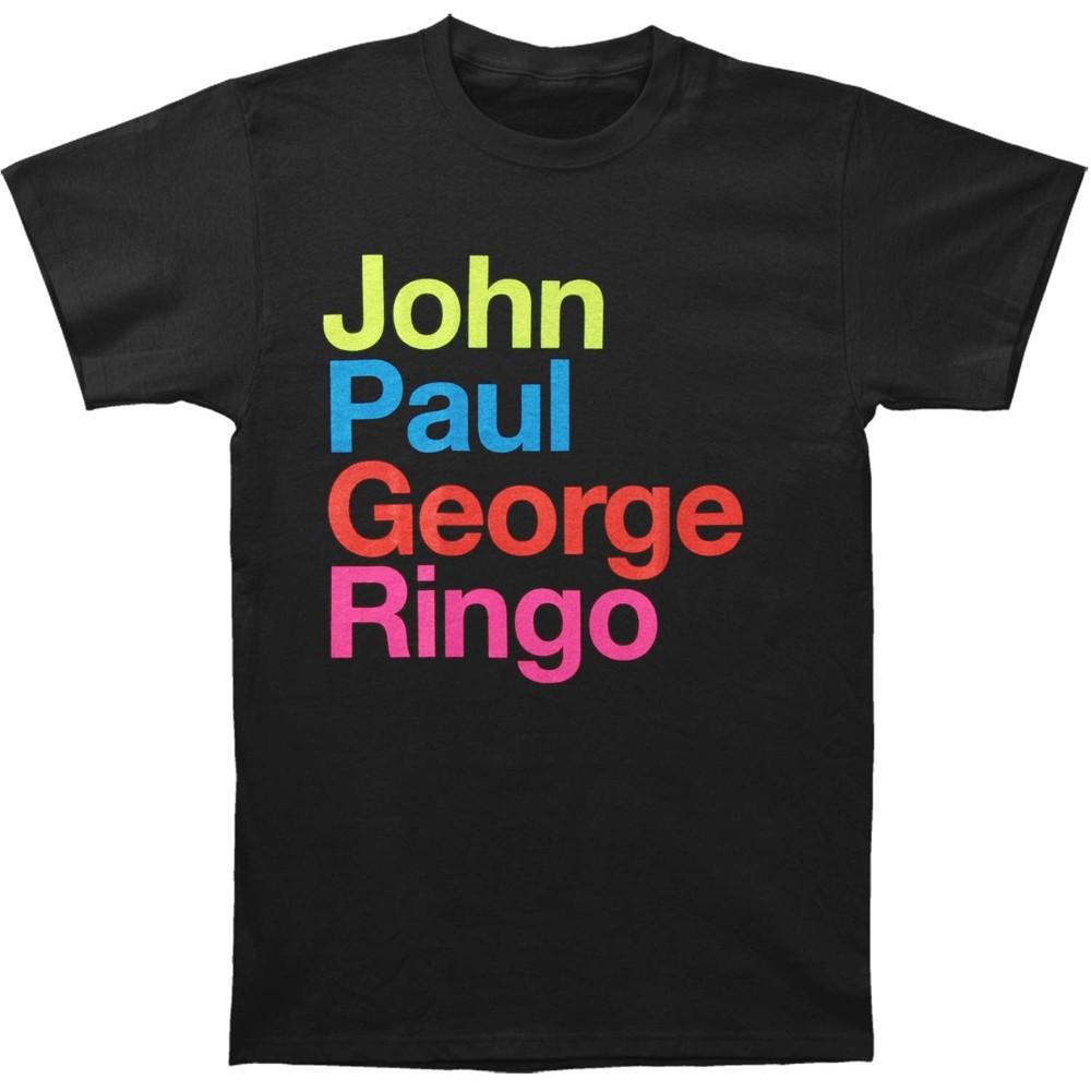 Beatles JPG & R Pepper Suit Color Slim Fit T-shirt Large Black Unisex T-Shirt S