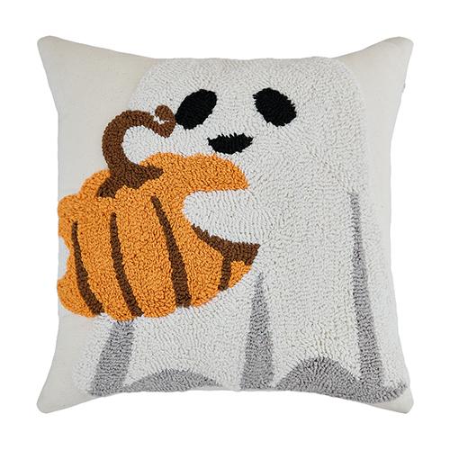 1PC LOZUJOJU Halloween Pillowcase Ghost Pumpkin Pattern Embroidered Soft Cushion Cover for Sofa Living Room Bedroom Home Decor