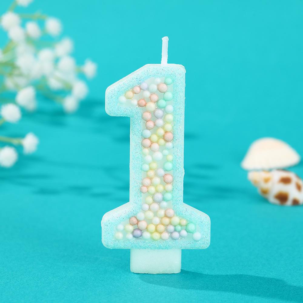 Macaron Colored Foam Balloon Number Candle - DIY Birthday Cake Decor