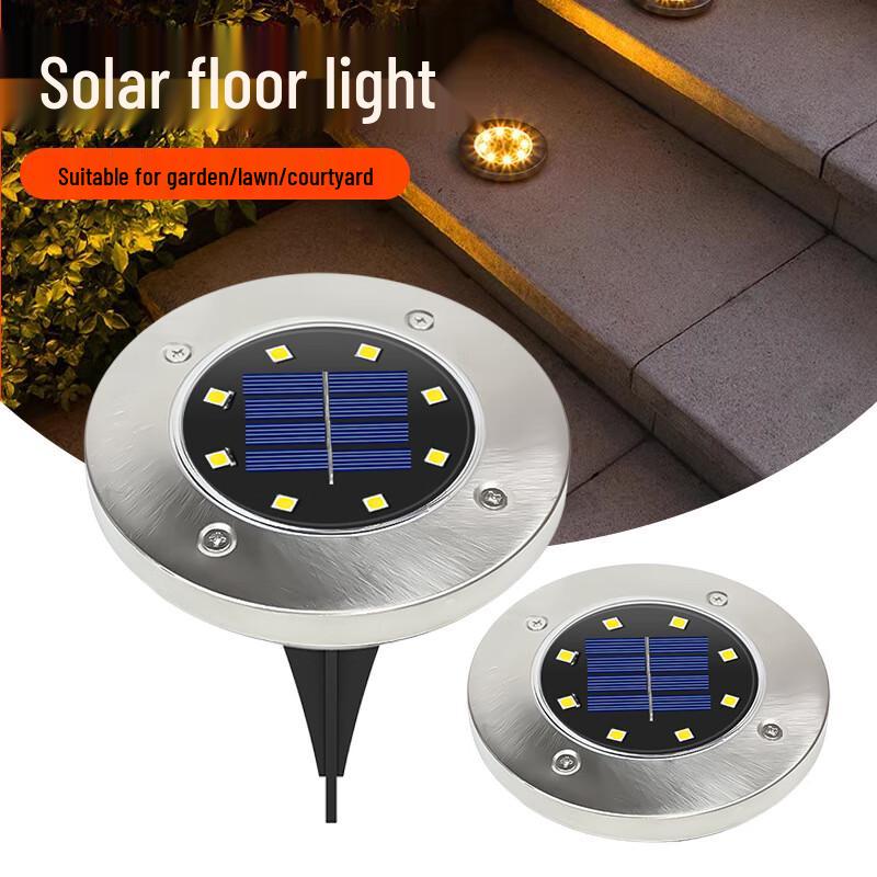 Xuanyong Solar Powered Stainless Steel Garden Disk Lights