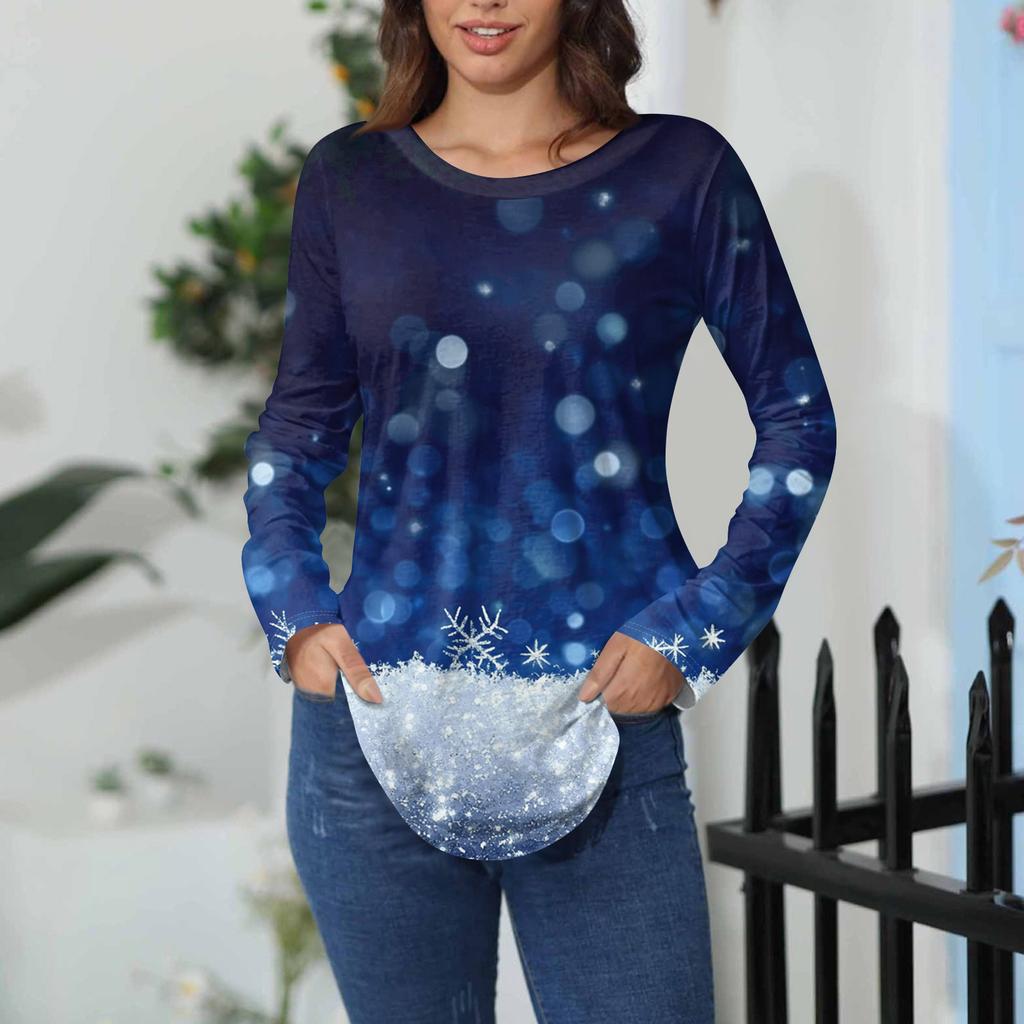 Koszulki damskie jesienne codzienne koszulki z długim rękawem bluza vintage z nadrukiem graficznym top pulower walentynki