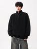 Zipper Korean Style Men's High Neck Pullover Sweater - Autumn/Winter Trendy Knitwear with Soft Texture.