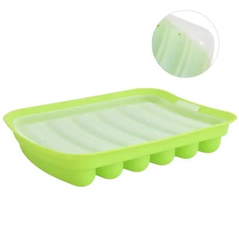 Sausage Maker Mould 6 Cavity Silicone DIY Ham Hot Dog Making Moulds With Lid Household Sausages Cake Baking Tool Molds