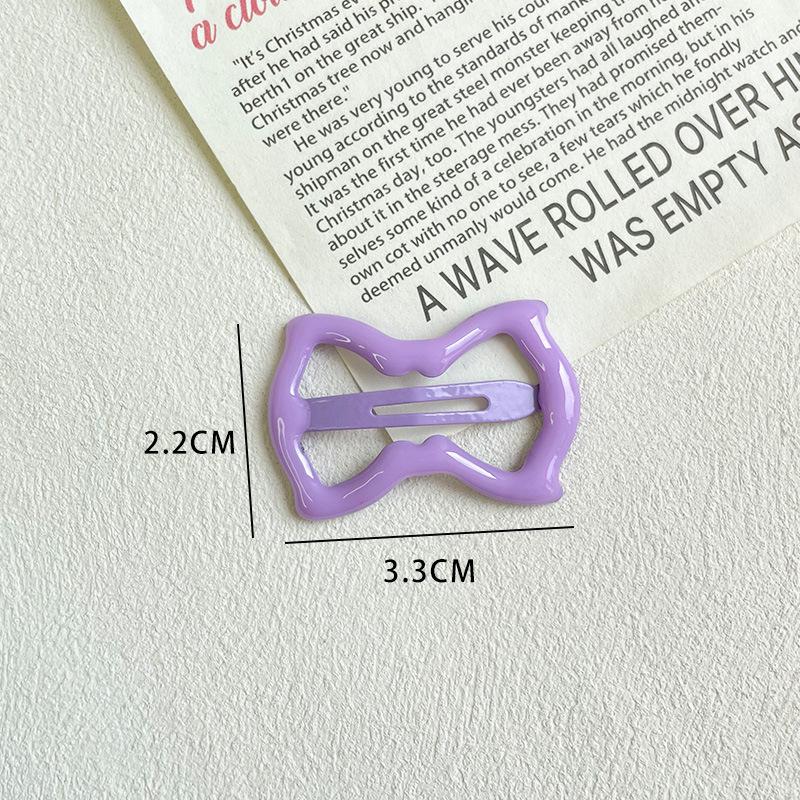 Little Girl Dopamine Bow Hair Clip Children's Cute BB Clip Baby Side Clip Girl Back of Head Broken Hair Hairpin