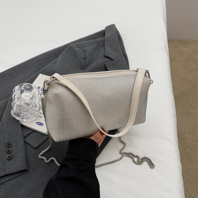 Stylish French Cross-border Trendy Shoulder Bag With Diamonds For Women