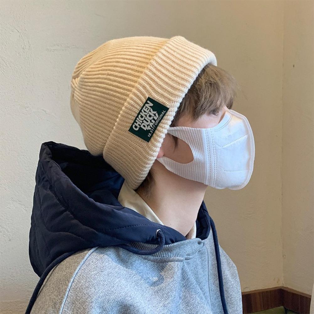 American Street Style Ear Protection Hat Warm Beanies Hats Spring Autumn Brimless Hat