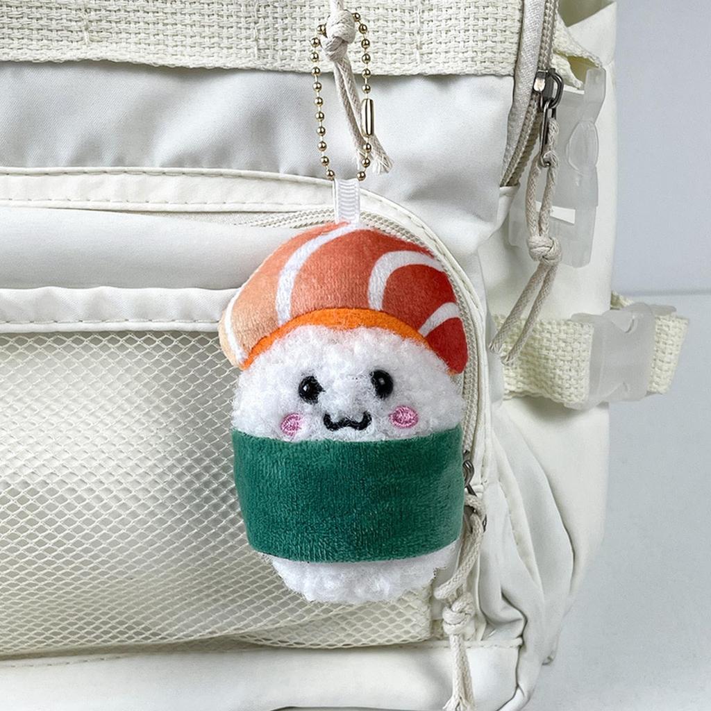 Salmon Keychain,Sushi Plush Keychain,Soft Salmon Doll Pendant Cute Sushi Plush Toy - Salmon Doll
