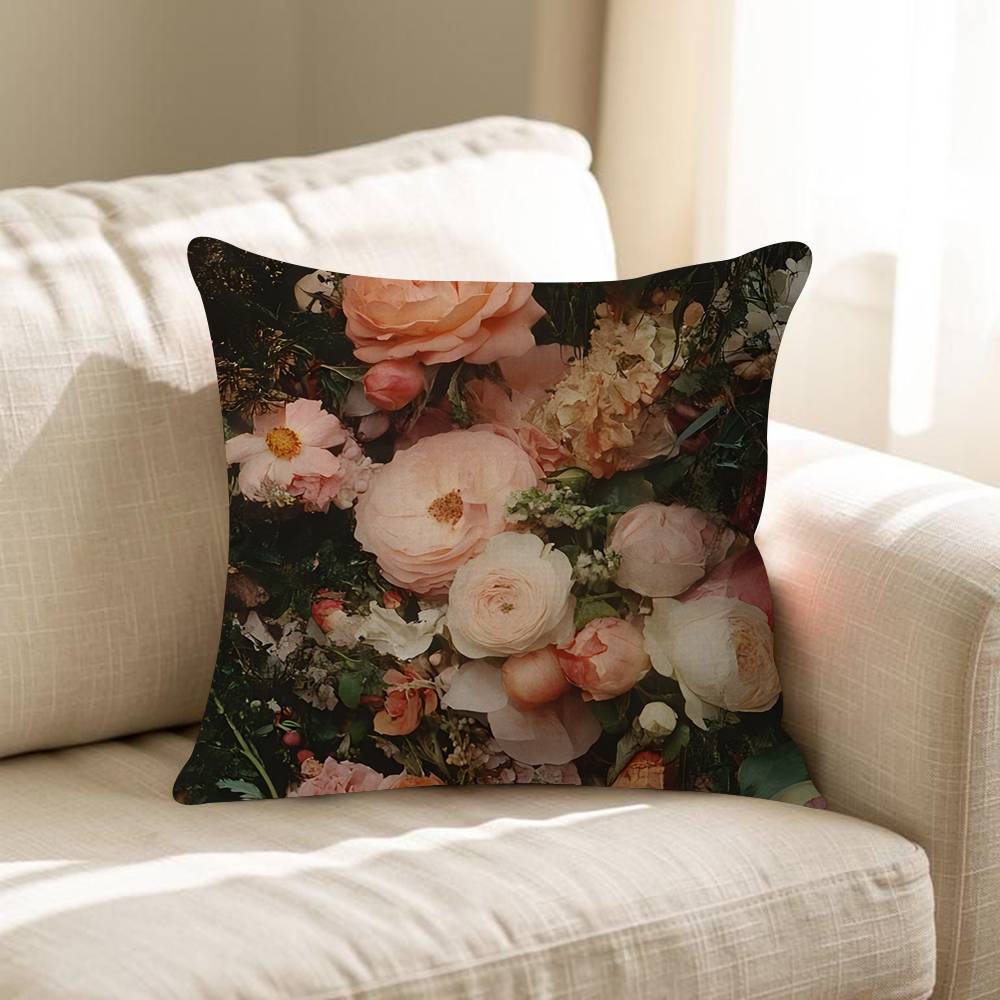 Vintage Blumen Kunst Blume Kissen Geschenk Heim Büro Dekoration Kissen Schlafzimmer Sofa Auto Kissenbezug Kissenhülle